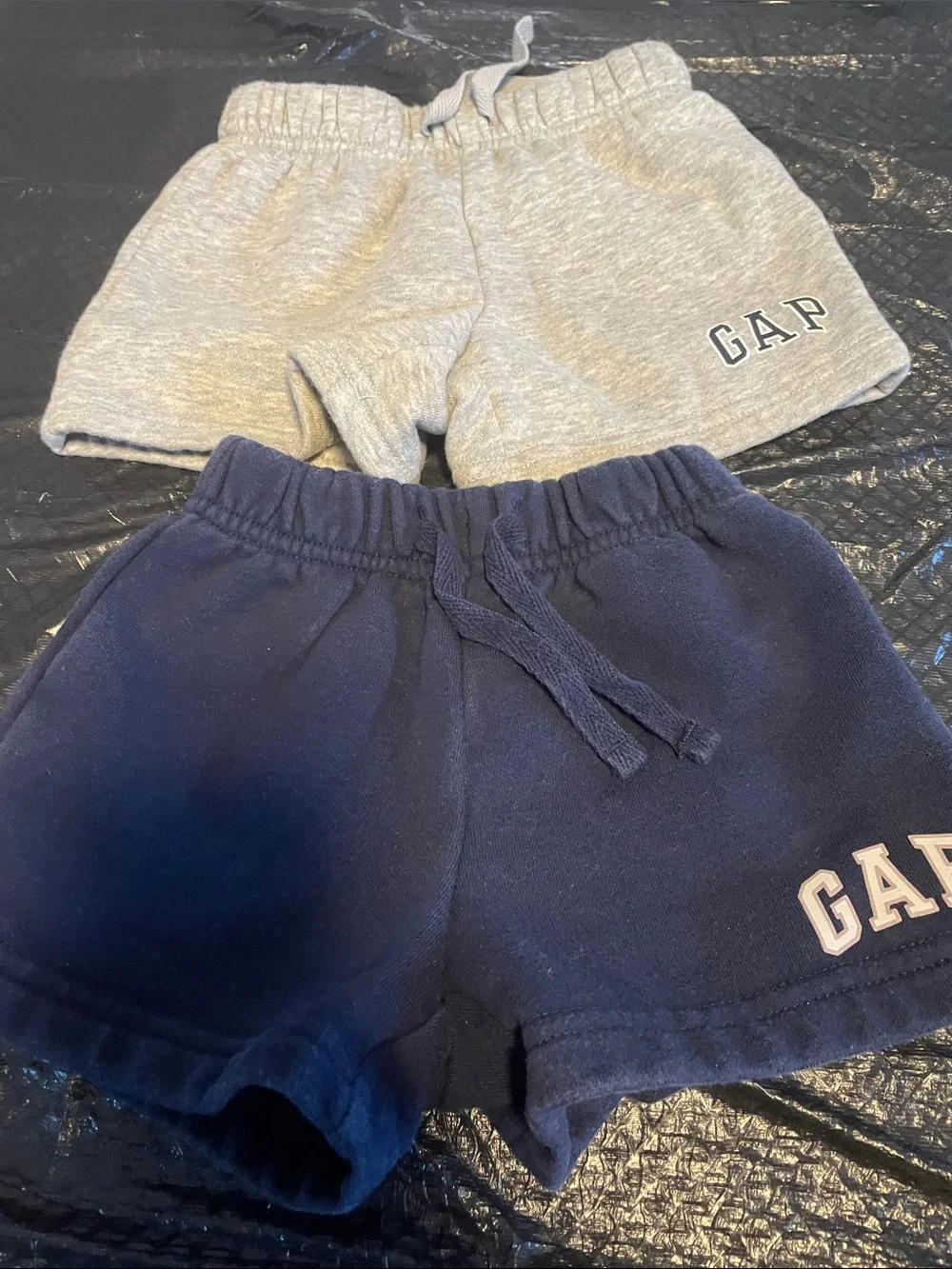GAP Kids Dual-Pack Terry Shorts in Navy & Heather Gray